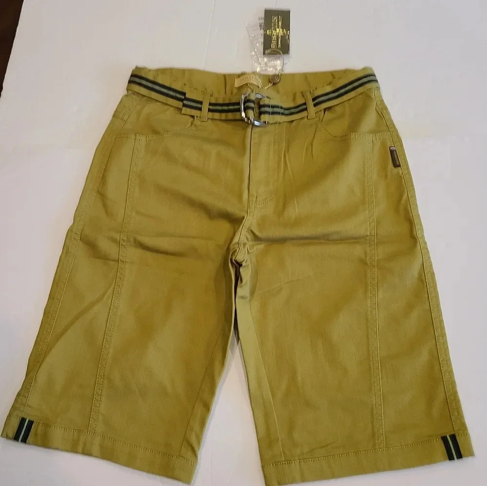 NWT Armaten Kids Shorts Sz.160/66 mustard color 10-12 years (28in.waist)